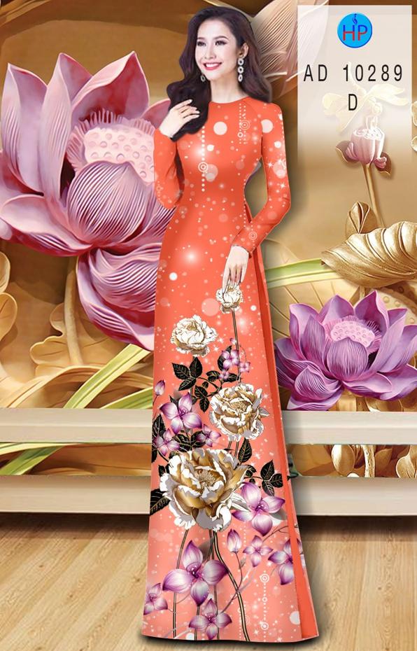 Vải Áo Dài Hoa In 3D kiểu mới AD 10289 50 Vải Áo Dài Hoa In 3D kiểu mới AD 10289