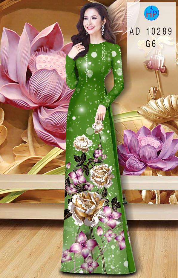 Vải Áo Dài Hoa In 3D kiểu mới AD 10289 51 Vải Áo Dài Hoa In 3D kiểu mới AD 10289