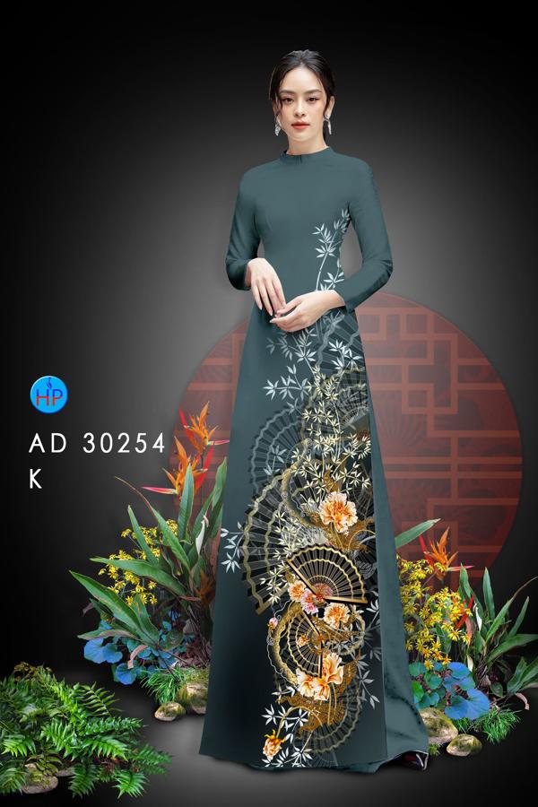 Vải Áo Dài Hoa In 3D kiểu mới AD 30254 40 Vải Áo Dài Hoa In 3D kiểu mới AD 30254