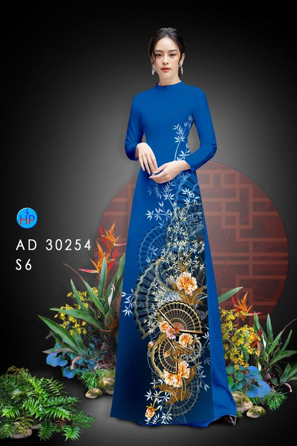 Vải Áo Dài Hoa In 3D kiểu mới AD 30254 41 Vải Áo Dài Hoa In 3D kiểu mới AD 30254