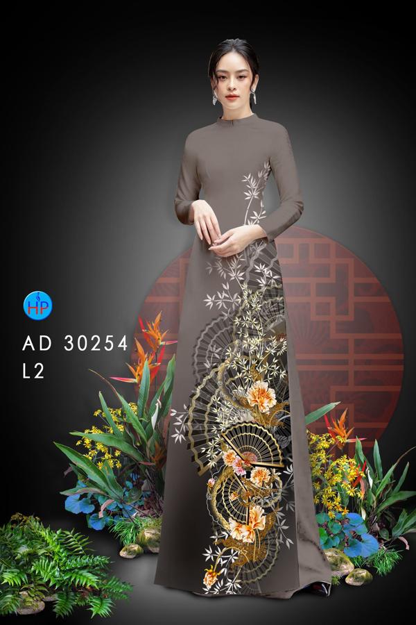 Vải Áo Dài Hoa In 3D kiểu mới AD 30254 44 Vải Áo Dài Hoa In 3D kiểu mới AD 30254