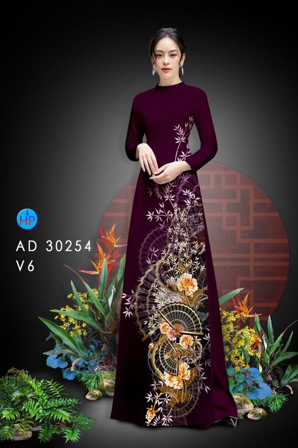 Vải Áo Dài Hoa In 3D kiểu mới AD 30254 46 Vải Áo Dài Hoa In 3D kiểu mới AD 30254
