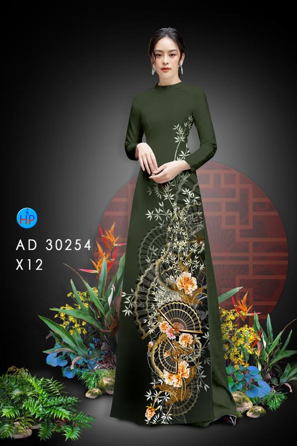 Vải Áo Dài Hoa In 3D kiểu mới AD 30254 43 Vải Áo Dài Hoa In 3D kiểu mới AD 30254
