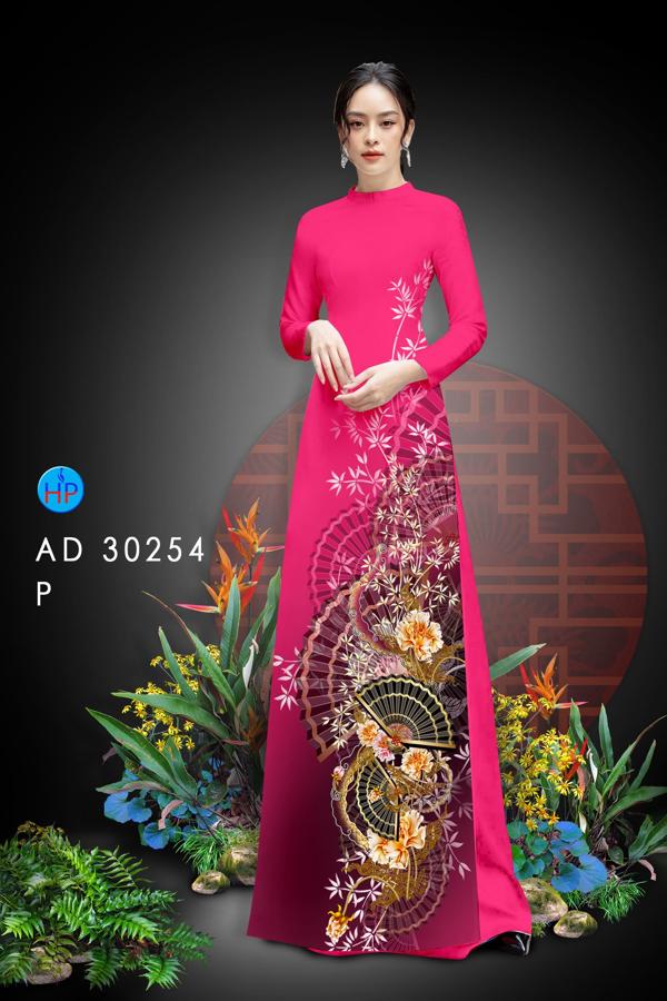 Vải Áo Dài Hoa In 3D kiểu mới AD 30254 48 Vải Áo Dài Hoa In 3D kiểu mới AD 30254