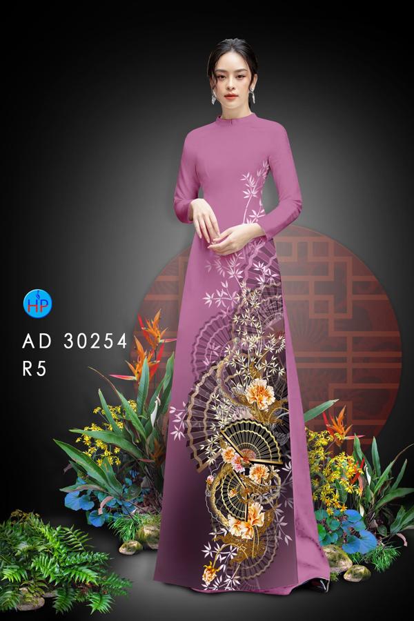 Vải Áo Dài Hoa In 3D kiểu mới AD 30254 47 Vải Áo Dài Hoa In 3D kiểu mới AD 30254