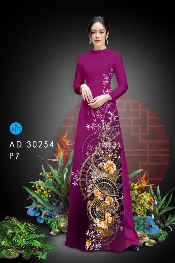 Vải Áo Dài Hoa In 3D kiểu mới AD 30254 49 Vải Áo Dài Hoa In 3D kiểu mới AD 30254