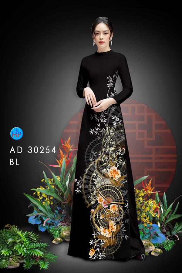 Vải Áo Dài Hoa In 3D kiểu mới AD 30254 50 Vải Áo Dài Hoa In 3D kiểu mới AD 30254