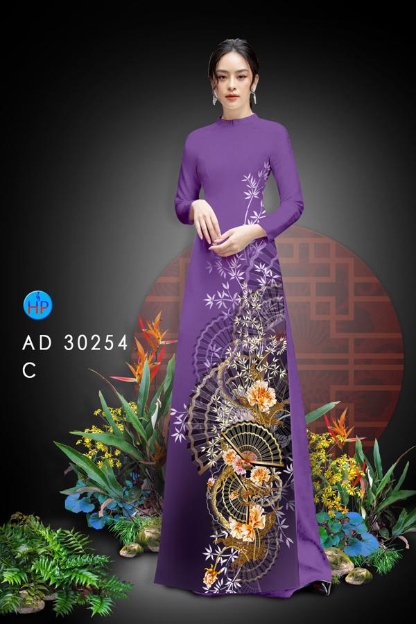 Vải Áo Dài Hoa In 3D kiểu mới AD 30254 52 Vải Áo Dài Hoa In 3D kiểu mới AD 30254