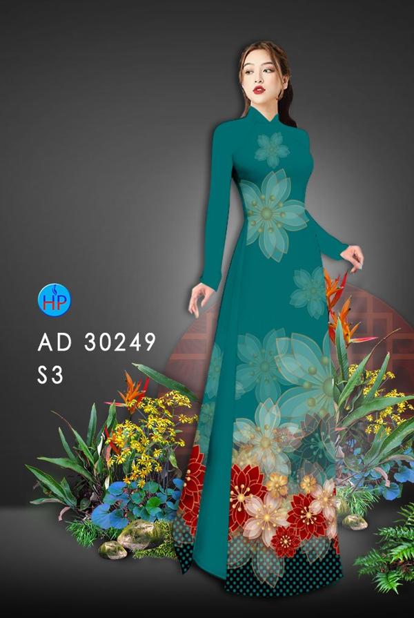 Vải Áo Dài Hoa In 3D mới ra AD 30249 38 Vải Áo Dài Hoa In 3D mới ra AD 30249