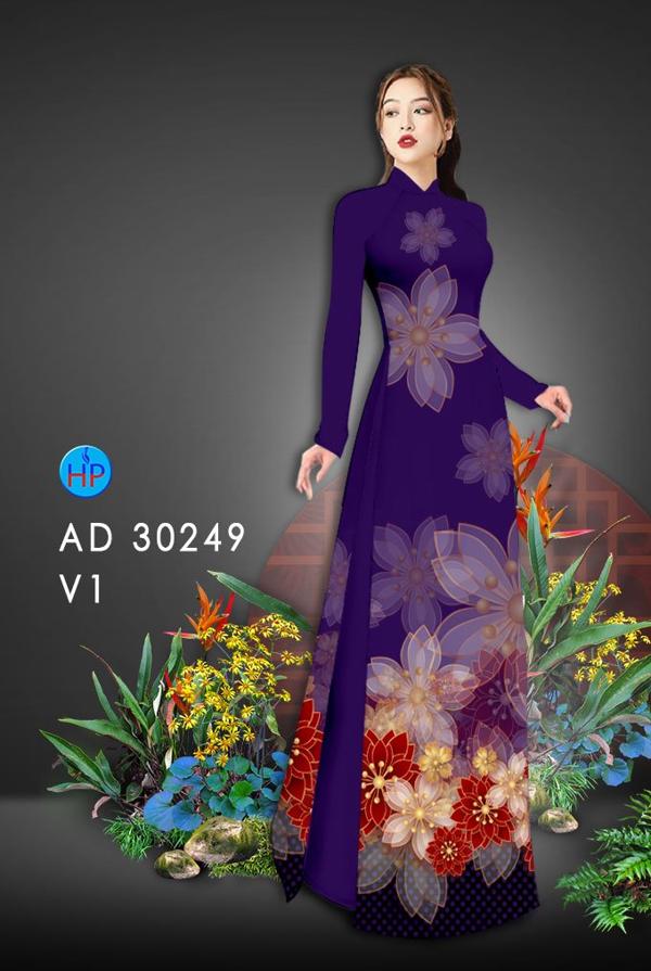 Vải Áo Dài Hoa In 3D mới ra AD 30249 41 Vải Áo Dài Hoa In 3D mới ra AD 30249