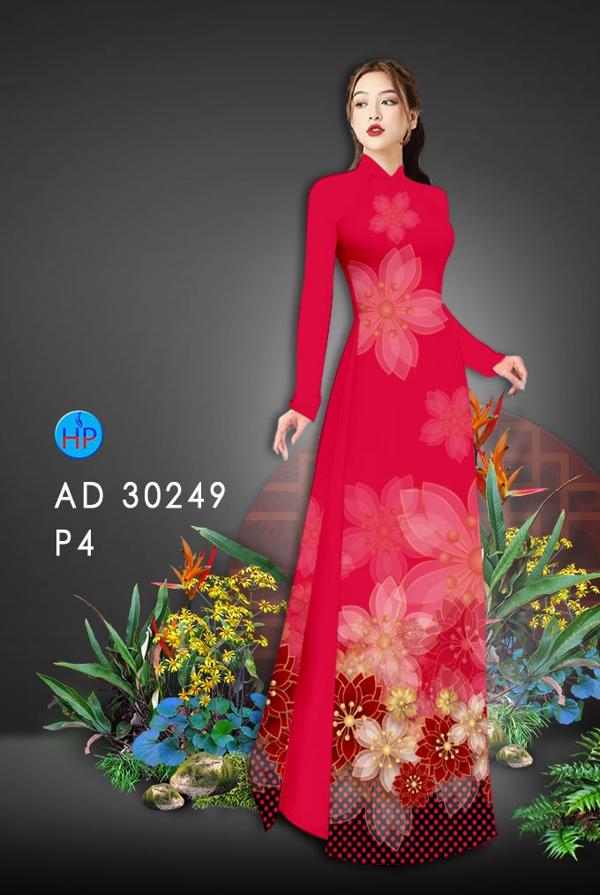 Vải Áo Dài Hoa In 3D mới ra AD 30249 45 Vải Áo Dài Hoa In 3D mới ra AD 30249