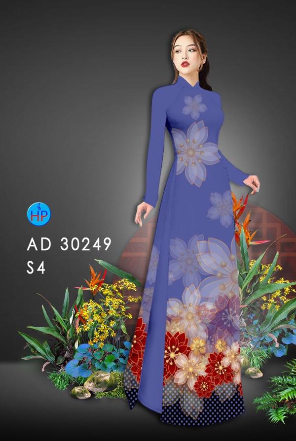 Vải Áo Dài Hoa In 3D mới ra AD 30249 48 Vải Áo Dài Hoa In 3D mới ra AD 30249