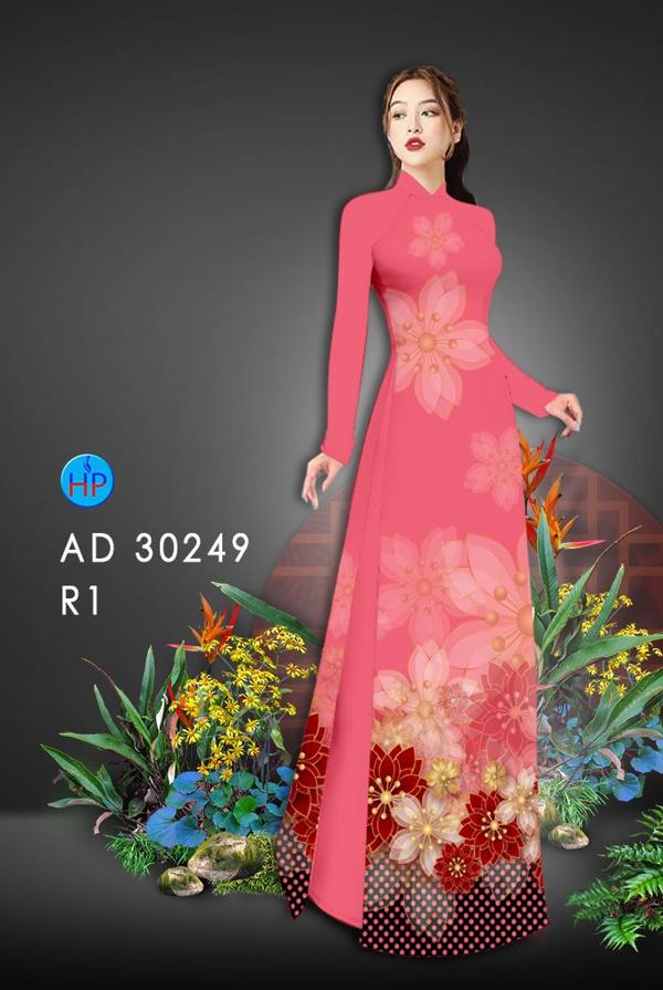 Vải Áo Dài Hoa In 3D mới ra AD 30249 47 Vải Áo Dài Hoa In 3D mới ra AD 30249