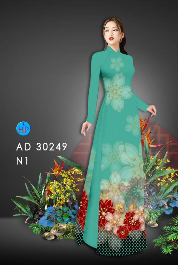 Vải Áo Dài Hoa In 3D mới ra AD 30249 46 Vải Áo Dài Hoa In 3D mới ra AD 30249