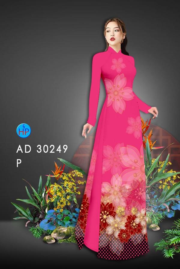 Vải Áo Dài Hoa In 3D mới ra AD 30249 49 Vải Áo Dài Hoa In 3D mới ra AD 30249