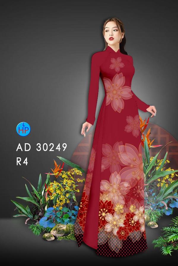 Vải Áo Dài Hoa In 3D mới ra AD 30249 51 Vải Áo Dài Hoa In 3D mới ra AD 30249