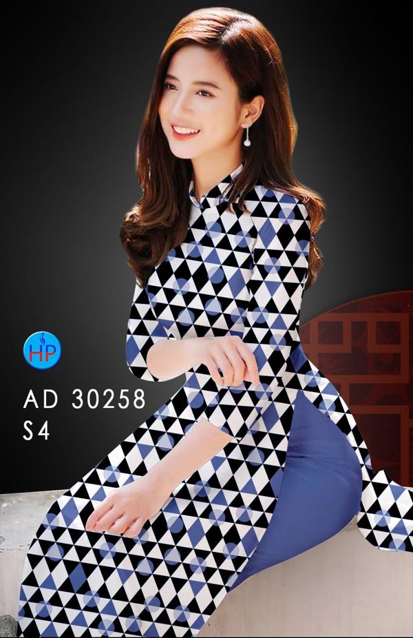 Vải Áo Dài Hoa Văn kiểu mới AD 30258