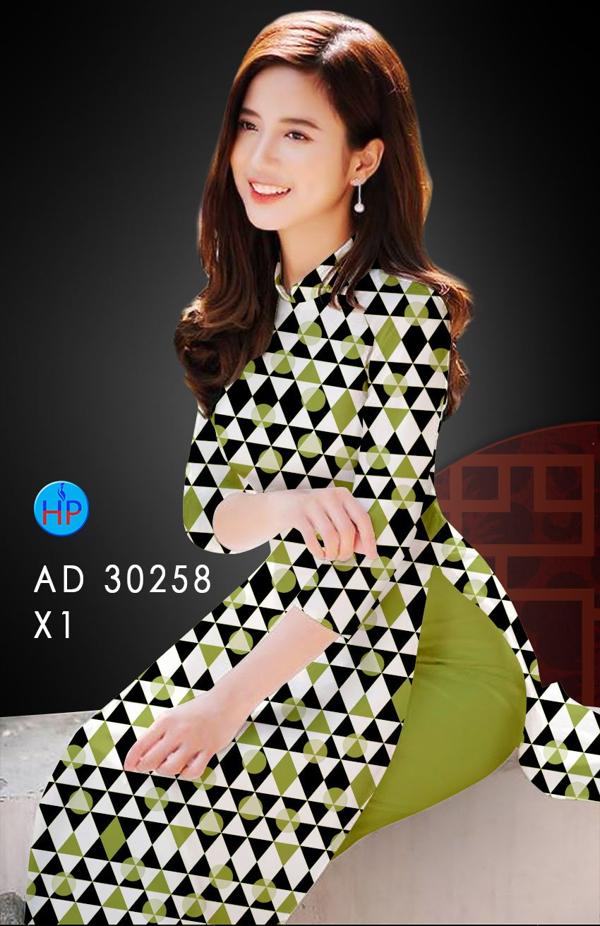 Vải Áo Dài Hoa Văn kiểu mới AD 30258