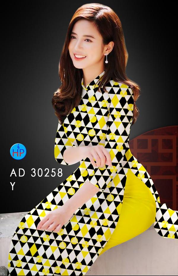 Vải Áo Dài Hoa Văn kiểu mới AD 30258