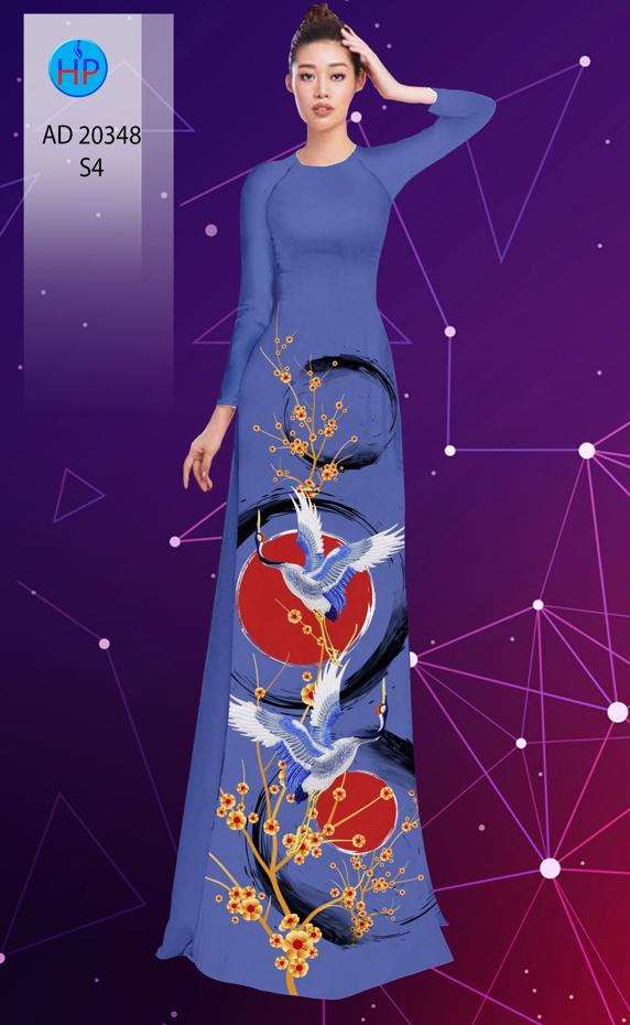 Vải Áo Dài Hoa Mai Và Chim Hạc thiết kế 2020 AD 20348 50 Vải Áo Dài Hoa Mai Và Chim Hạc thiết kế 2020 AD 20348