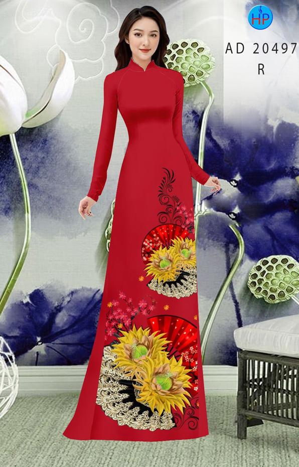 Vải Áo Dài Hoa Hướng Dương kiểu mới AD 20497