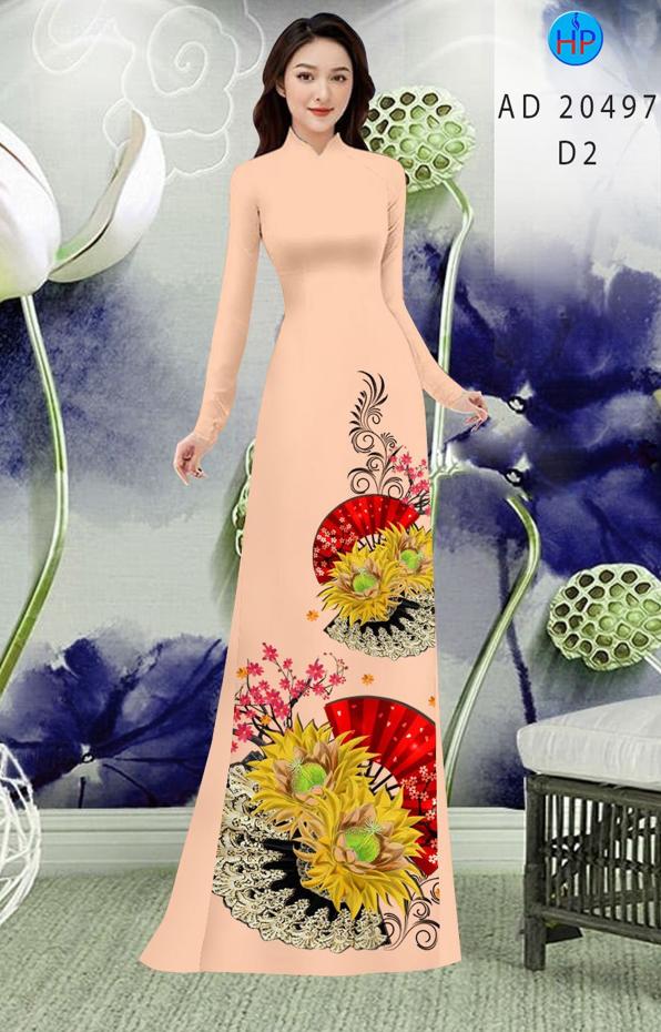 Vải Áo Dài Hoa Hướng Dương kiểu mới AD 20497