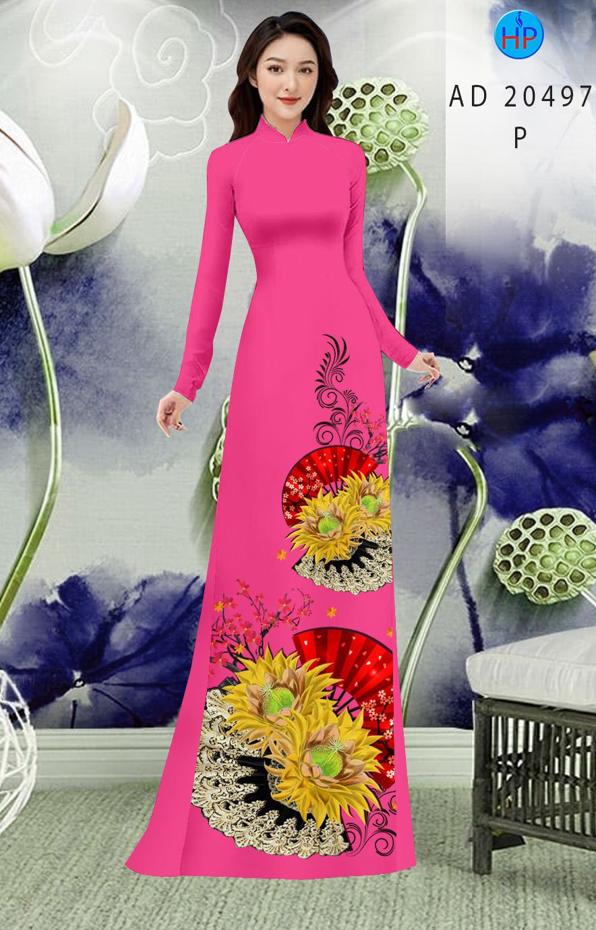 Vải Áo Dài Hoa Hướng Dương kiểu mới AD 20497