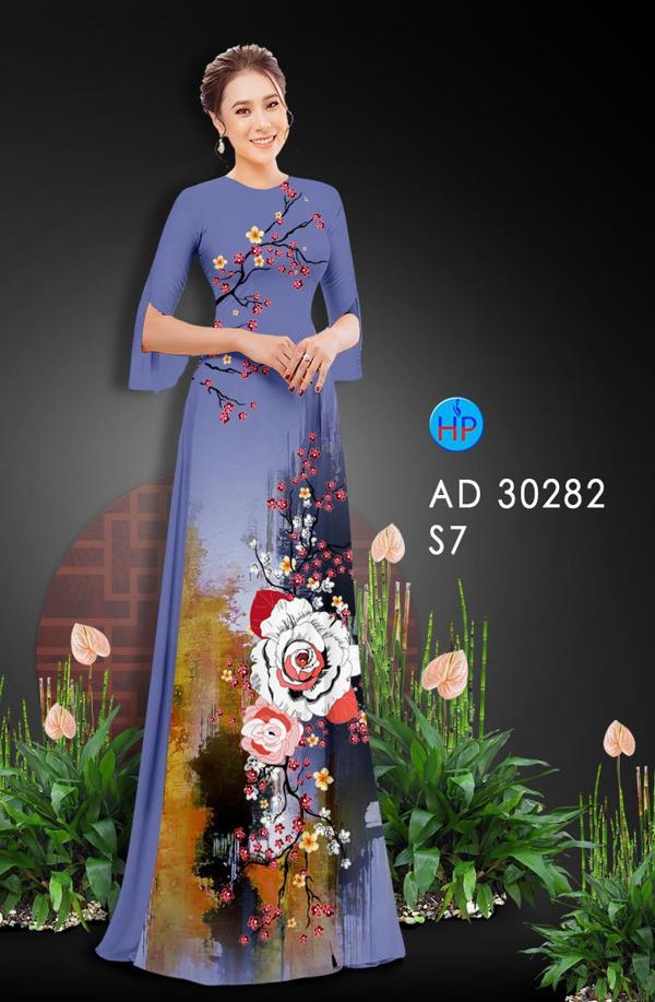 Vải Áo Dài Hoa Đào thiết kế 2020 AD 30282 41 Vải Áo Dài Hoa Đào thiết kế 2020 AD 30282