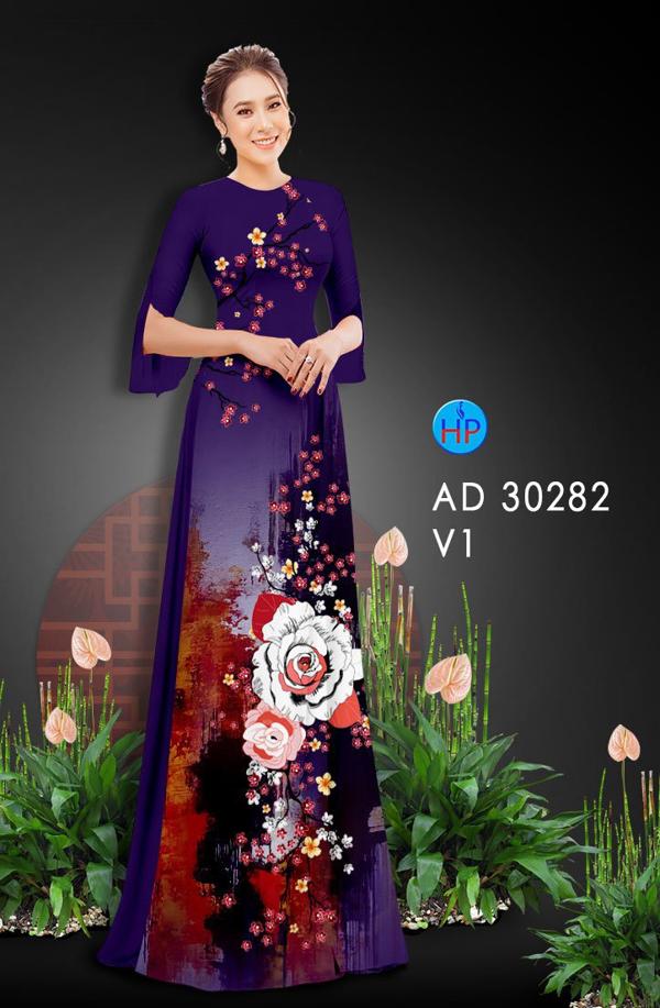 Vải Áo Dài Hoa Đào thiết kế 2020 AD 30282 42 Vải Áo Dài Hoa Đào thiết kế 2020 AD 30282