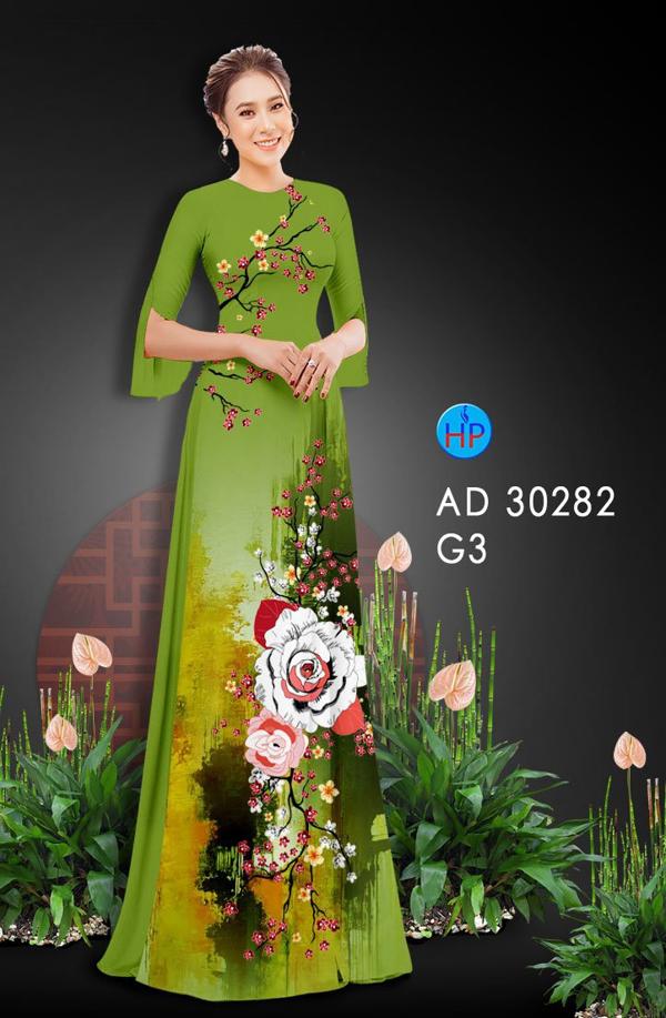 Vải Áo Dài Hoa Đào thiết kế 2020 AD 30282 46 Vải Áo Dài Hoa Đào thiết kế 2020 AD 30282