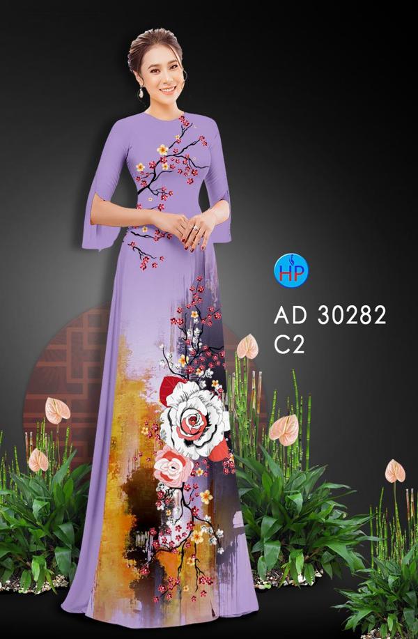 Vải Áo Dài Hoa Đào thiết kế 2020 AD 30282 52 Vải Áo Dài Hoa Đào thiết kế 2020 AD 30282