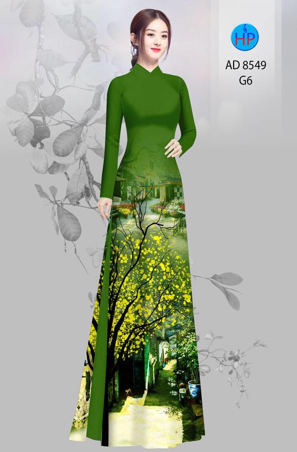 Vải Áo Dài Hoa Mai kiểu mới AD 8549 46 Vải Áo Dài Hoa Mai kiểu mới AD 8549