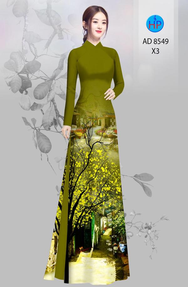 Vải Áo Dài Hoa Mai kiểu mới AD 8549 48 Vải Áo Dài Hoa Mai kiểu mới AD 8549