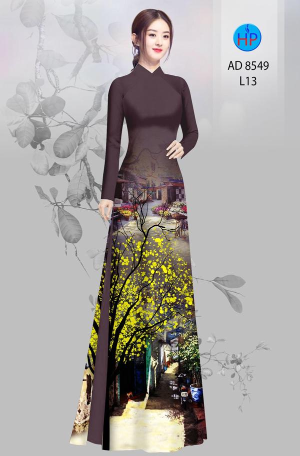 Vải Áo Dài Hoa Mai kiểu mới AD 8549 45 Vải Áo Dài Hoa Mai kiểu mới AD 8549