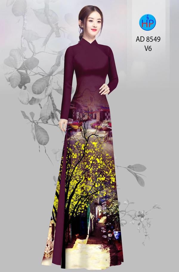 Vải Áo Dài Hoa Mai kiểu mới AD 8549 47 Vải Áo Dài Hoa Mai kiểu mới AD 8549
