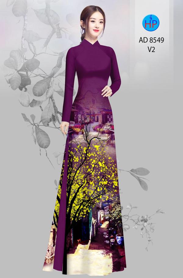 Vải Áo Dài Hoa Mai kiểu mới AD 8549 52 Vải Áo Dài Hoa Mai kiểu mới AD 8549