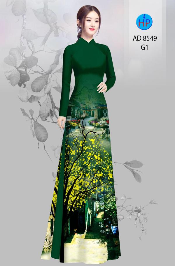 Vải Áo Dài Hoa Mai kiểu mới AD 8549 51 Vải Áo Dài Hoa Mai kiểu mới AD 8549