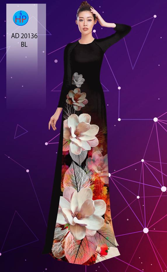 Vải Áo Dài Hoa In 3D kiểu mới AD 20136