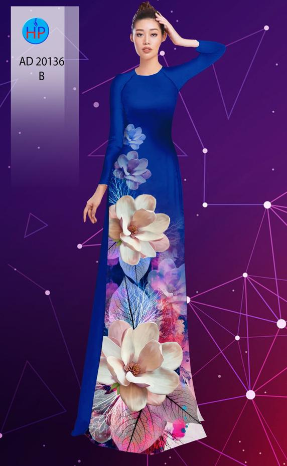 Vải Áo Dài Hoa In 3D kiểu mới AD 20136