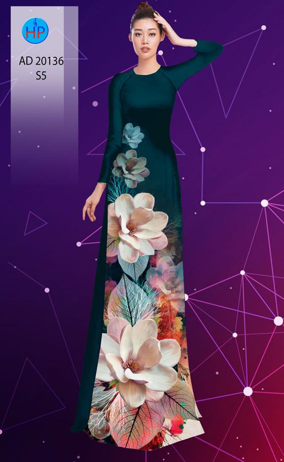 Vải Áo Dài Hoa In 3D kiểu mới AD 20136