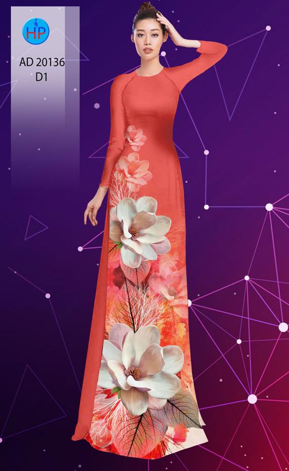 Vải Áo Dài Hoa In 3D kiểu mới AD 20136