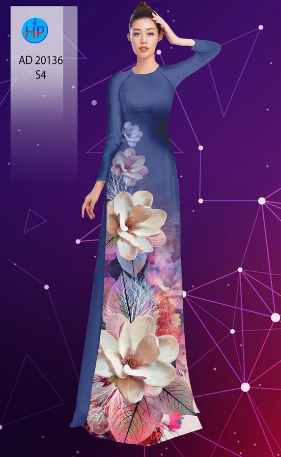 Vải Áo Dài Hoa In 3D kiểu mới AD 20136