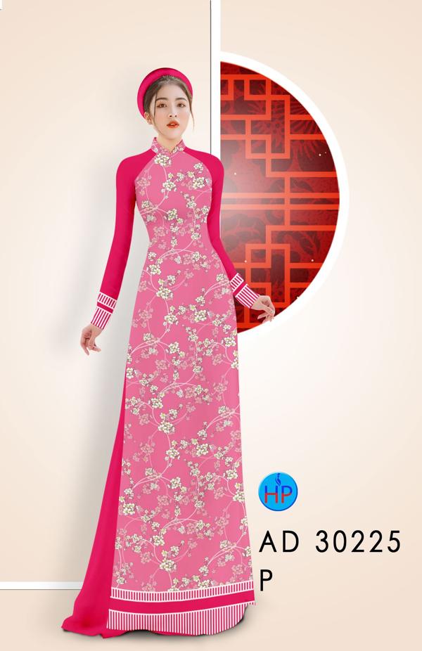 Vải Áo Dài Hoa Đào Nhí thiết kế 2020 AD 30225