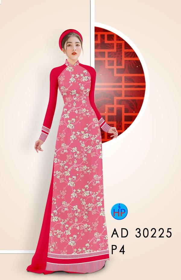 Vải Áo Dài Hoa Đào Nhí thiết kế 2020 AD 30225