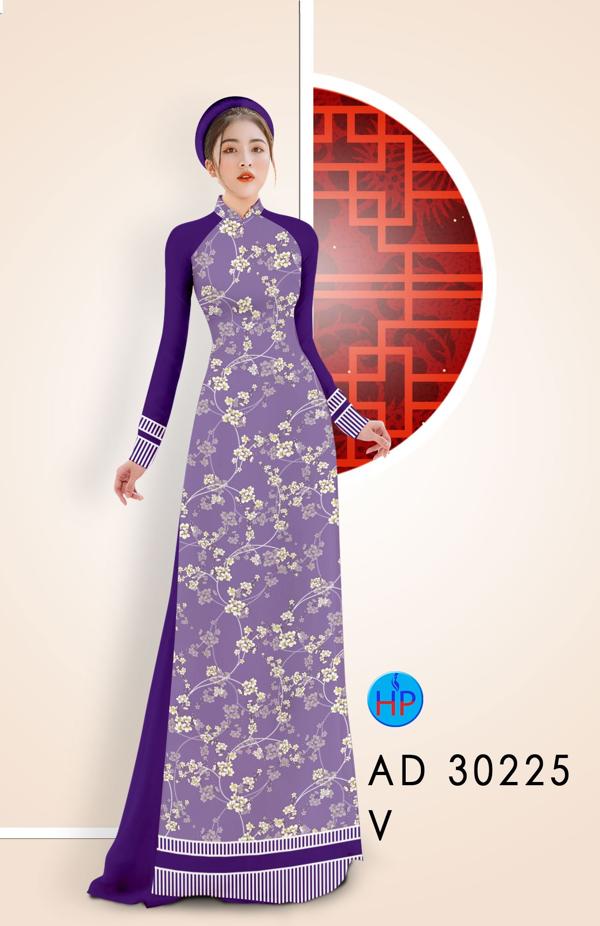 Vải Áo Dài Hoa Đào Nhí thiết kế 2020 AD 30225
