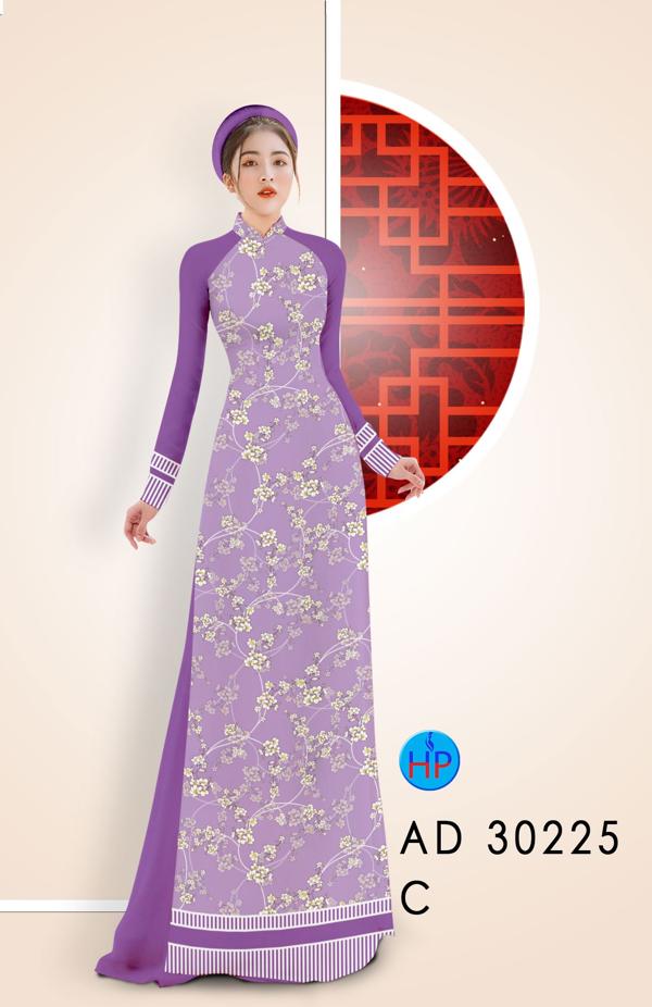 Vải Áo Dài Hoa Đào Nhí thiết kế 2020 AD 30225