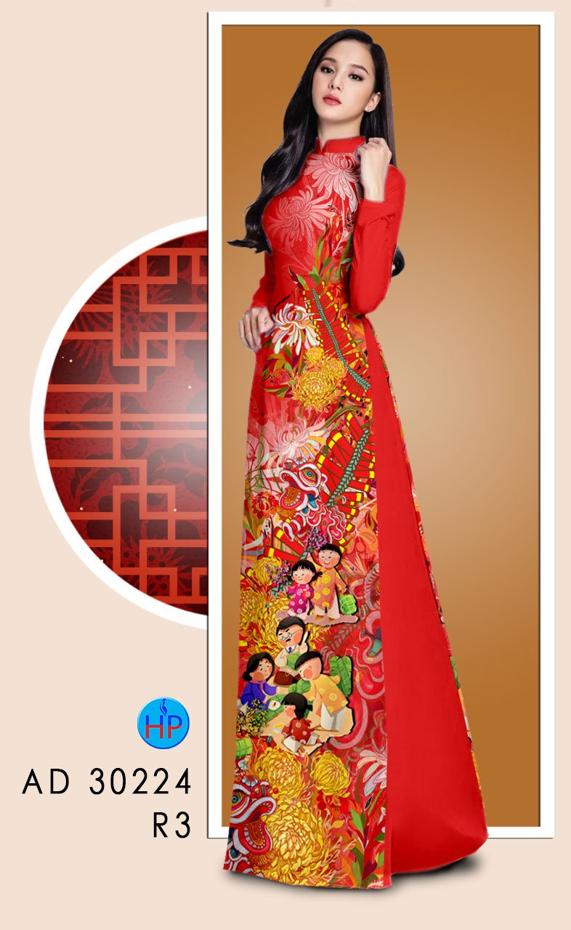 Vải Áo Dài Tết Sum Vầy kiểu mới AD 30224