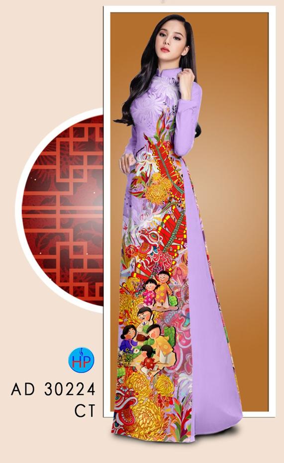 Vải Áo Dài Tết Sum Vầy kiểu mới AD 30224