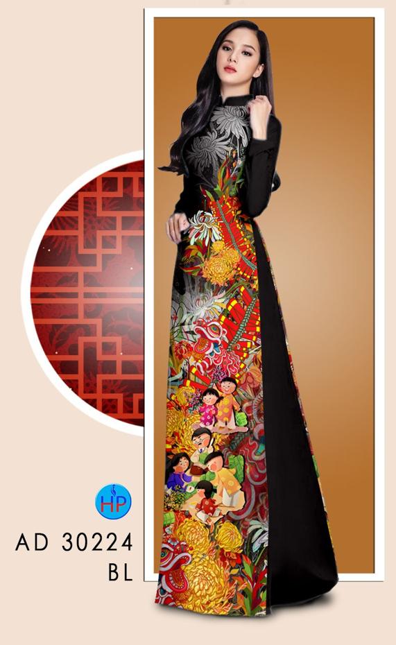 Vải Áo Dài Tết Sum Vầy kiểu mới AD 30224