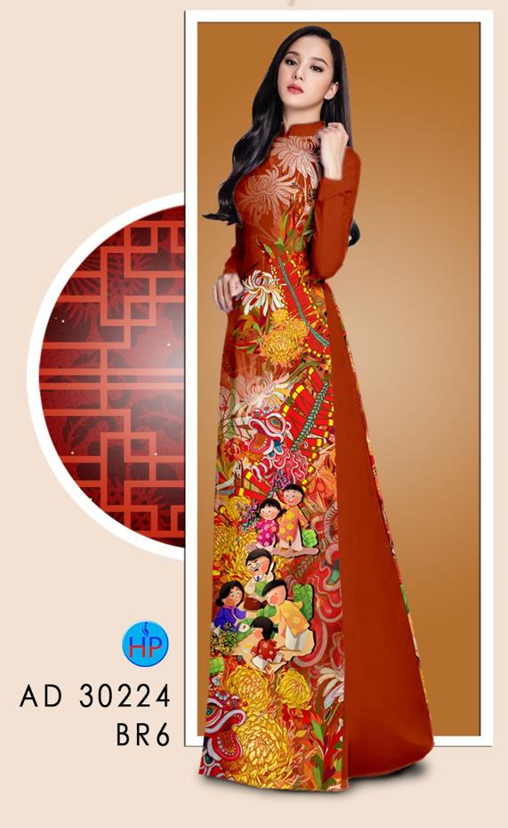 Vải Áo Dài Tết Sum Vầy kiểu mới AD 30224